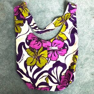 Floral canvass sling bag